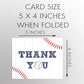 Baseball Thank You Card