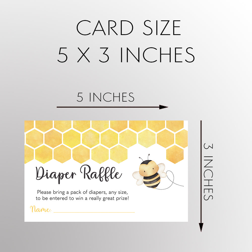 Honey Bee Diaper Raffle Ticket