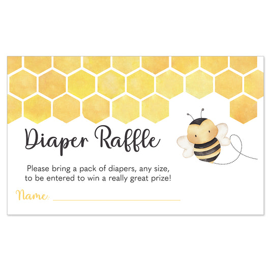 Honey Bee Diaper Raffle Ticket