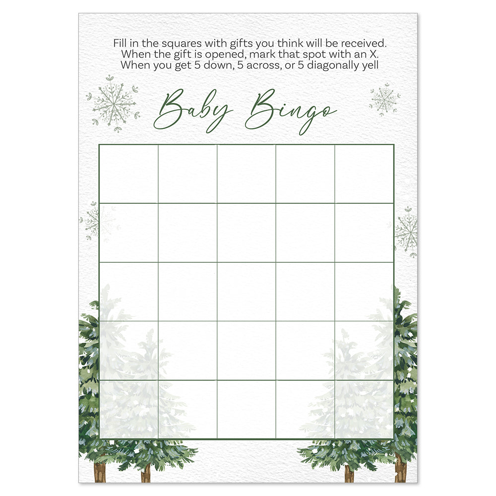 Baby It's Cold Outside Bingo Card