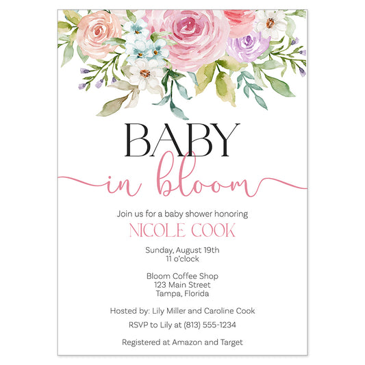 Baby in Bloom Invitation