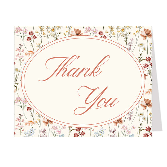 Vintage Love is in Bloom Thank You Card