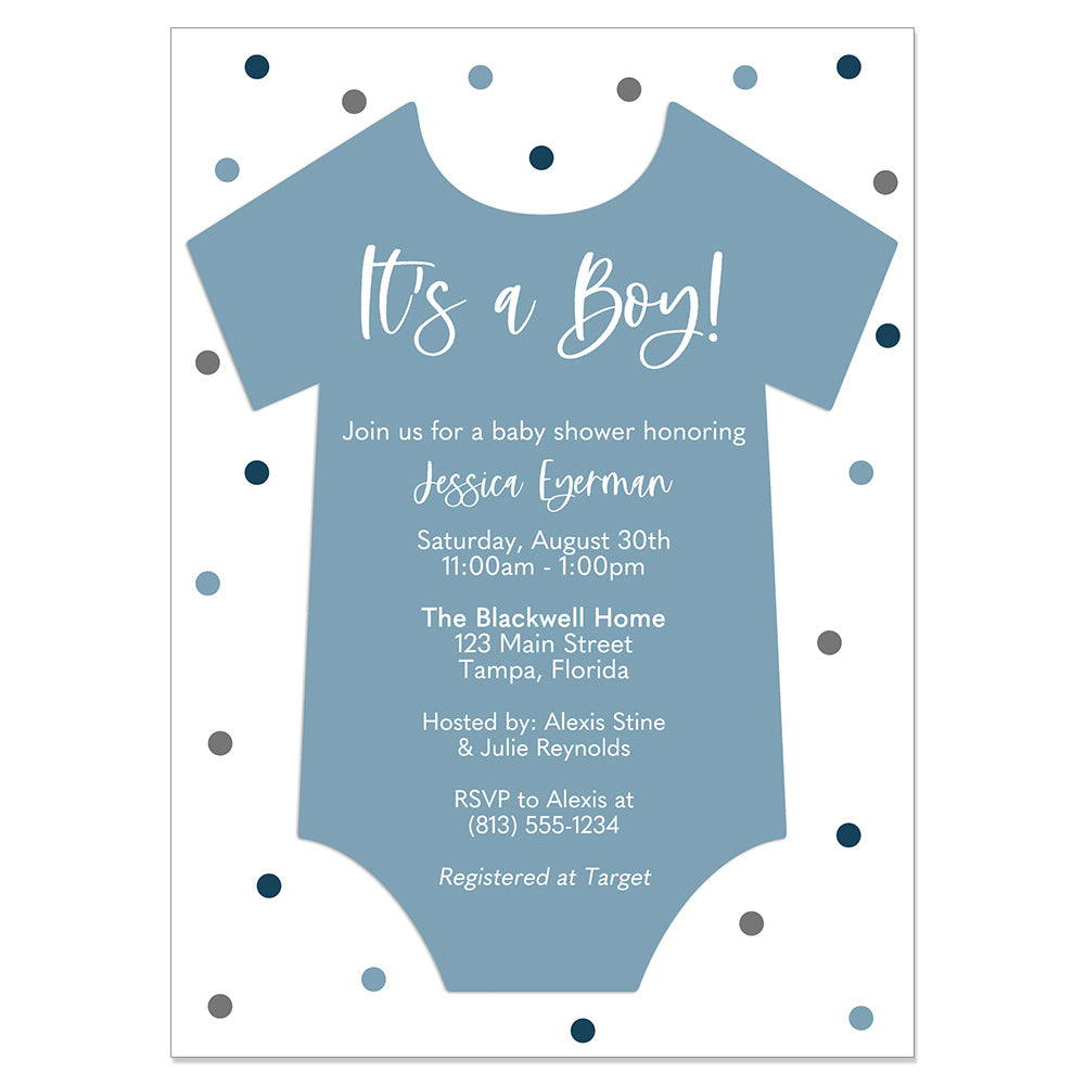 Bodysuit Baby Shower Invitation