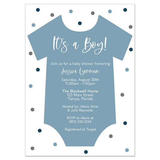 Bodysuit Baby Shower Invitation