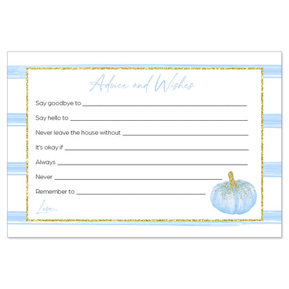 Sparkling Pumpkin Advice and Wishes Card