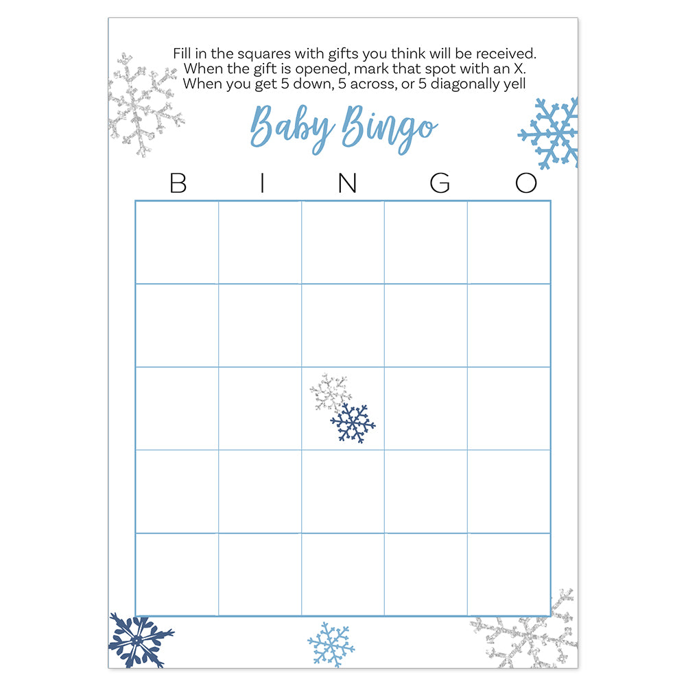 Little Snowflake Bingo Card