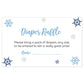 Little Snowflake Baby Shower Diaper Raffle Ticket