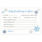 Little Snowflake Baby Shower Predictions Card