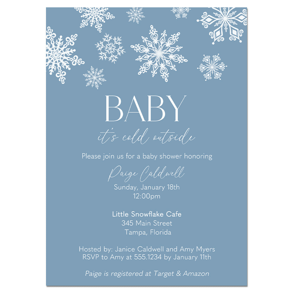 Winter Wonderland Baby Shower Invitation