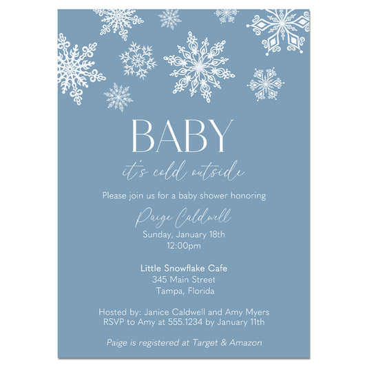Winter Wonderland Baby Shower Invitation