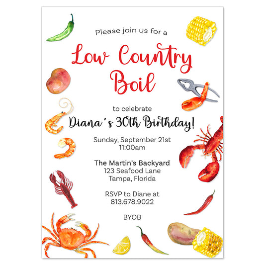 Low Country Boil Invitation