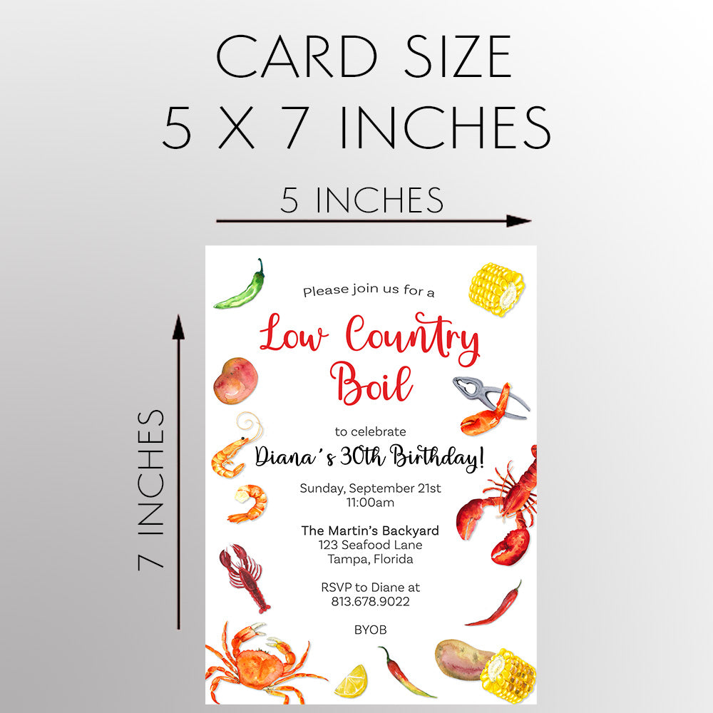 Low Country Boil Invitation