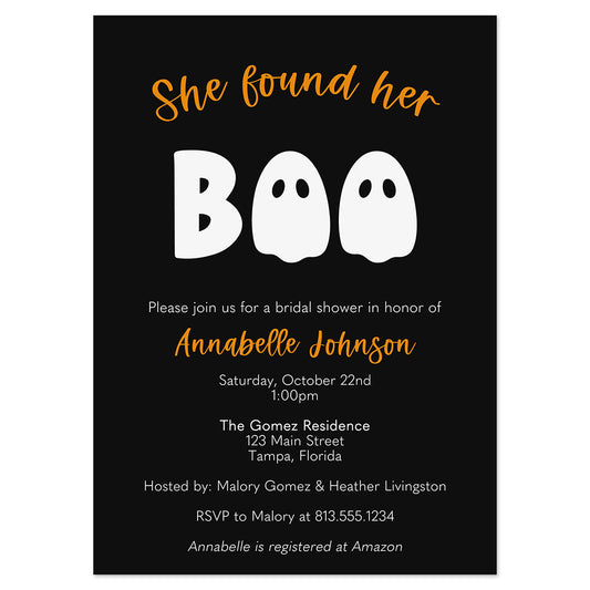 She Found Her Boo Bridal Shower Invitation