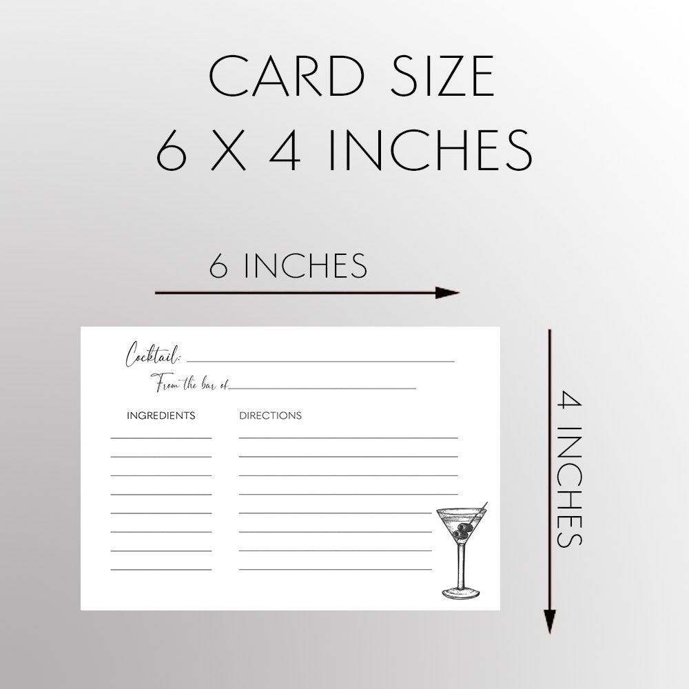 Cocktail Recipe Card