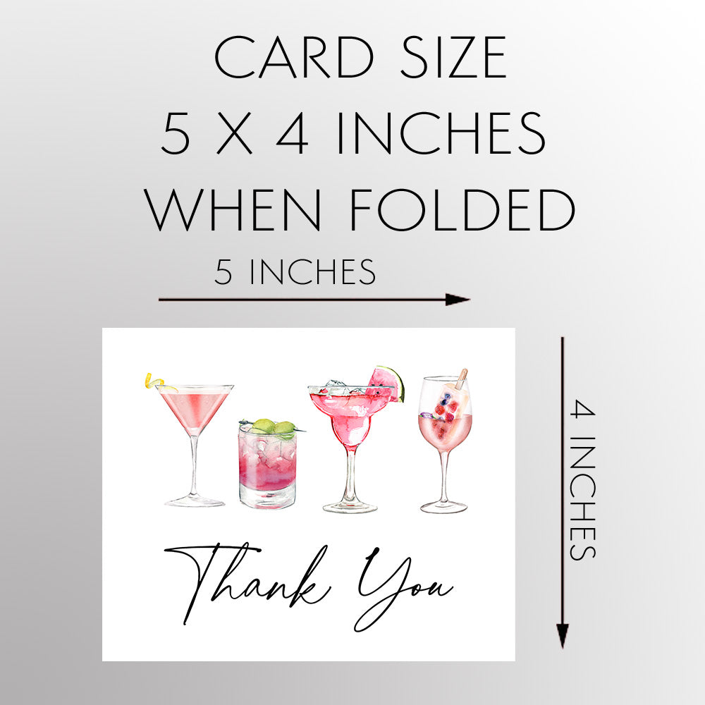 Cocktails Thank You Card