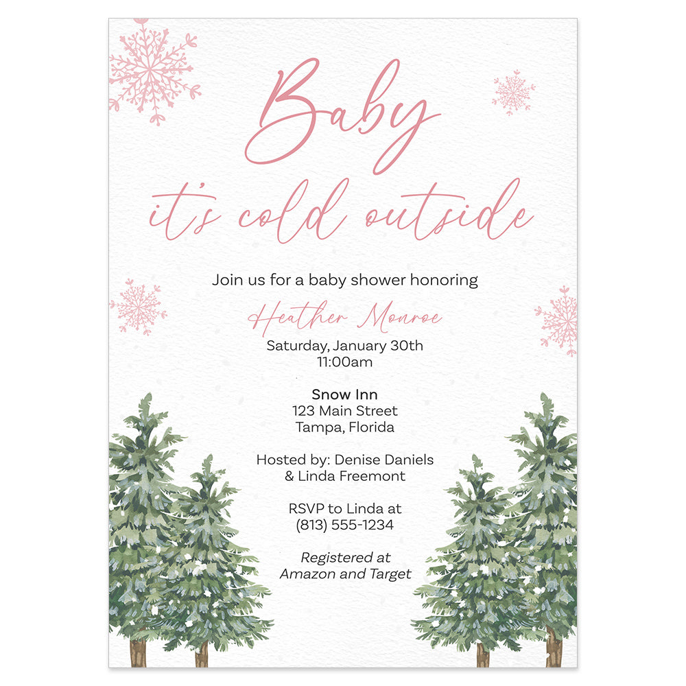 Baby It's Cold Outside Baby Shower Invitation