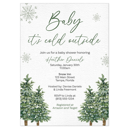 Baby It's Cold Outside Baby Shower Invitation