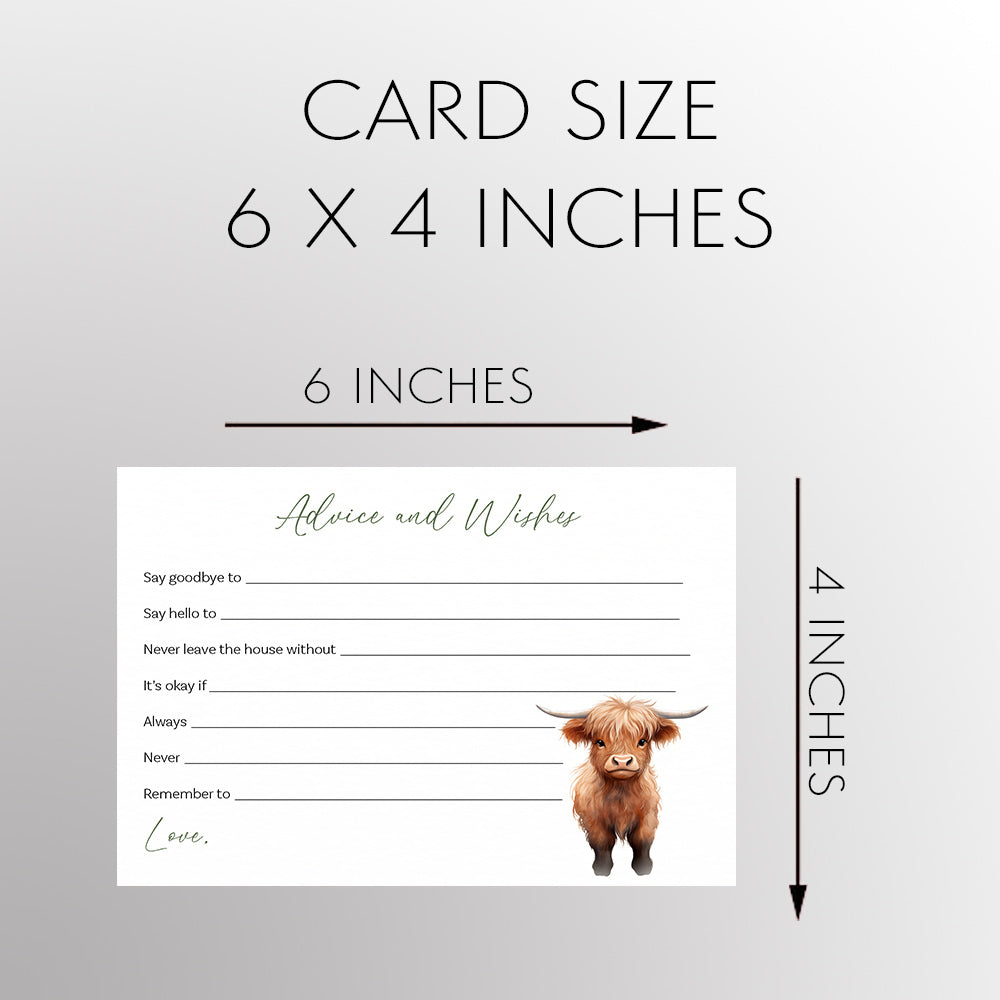 Highland Cow Advice and Wishes Card