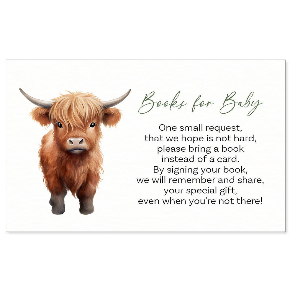 Highland Cow Bring a Book Insert