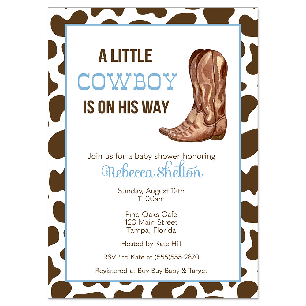 Cowboy Baby Shower Invitation