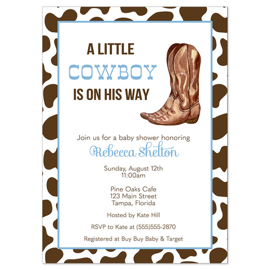 Cowboy Baby Shower Invitation
