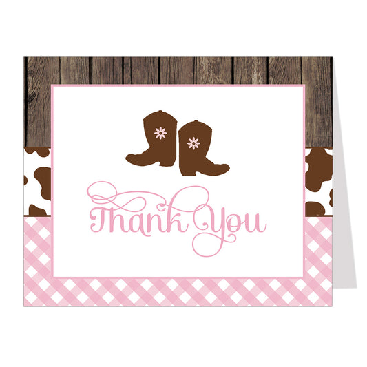 Cowgirl Thank You Card