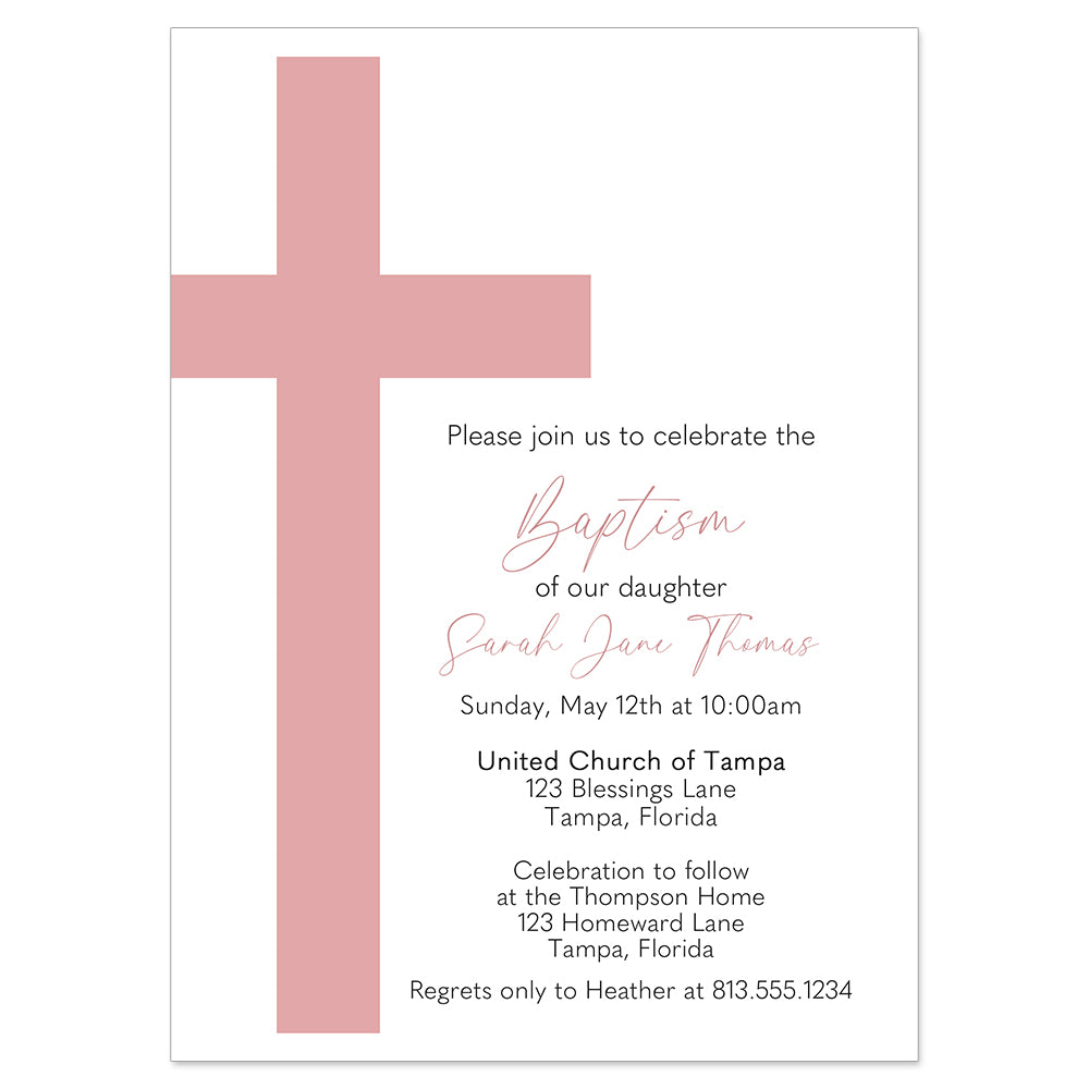 Large Cross Invitation