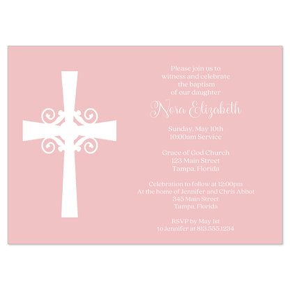 Simple Cross Silhoutte Invitation