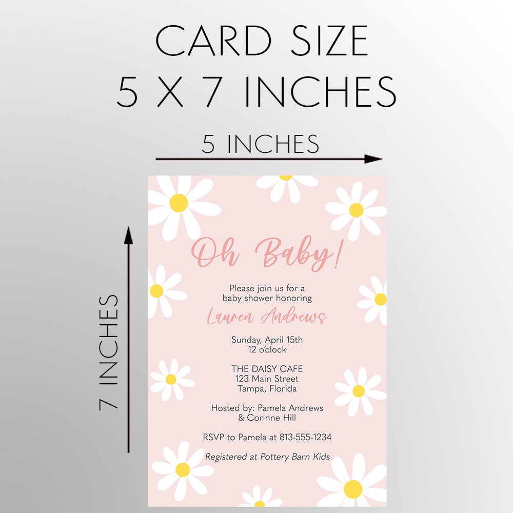 Daisy Baby Shower Invitation
