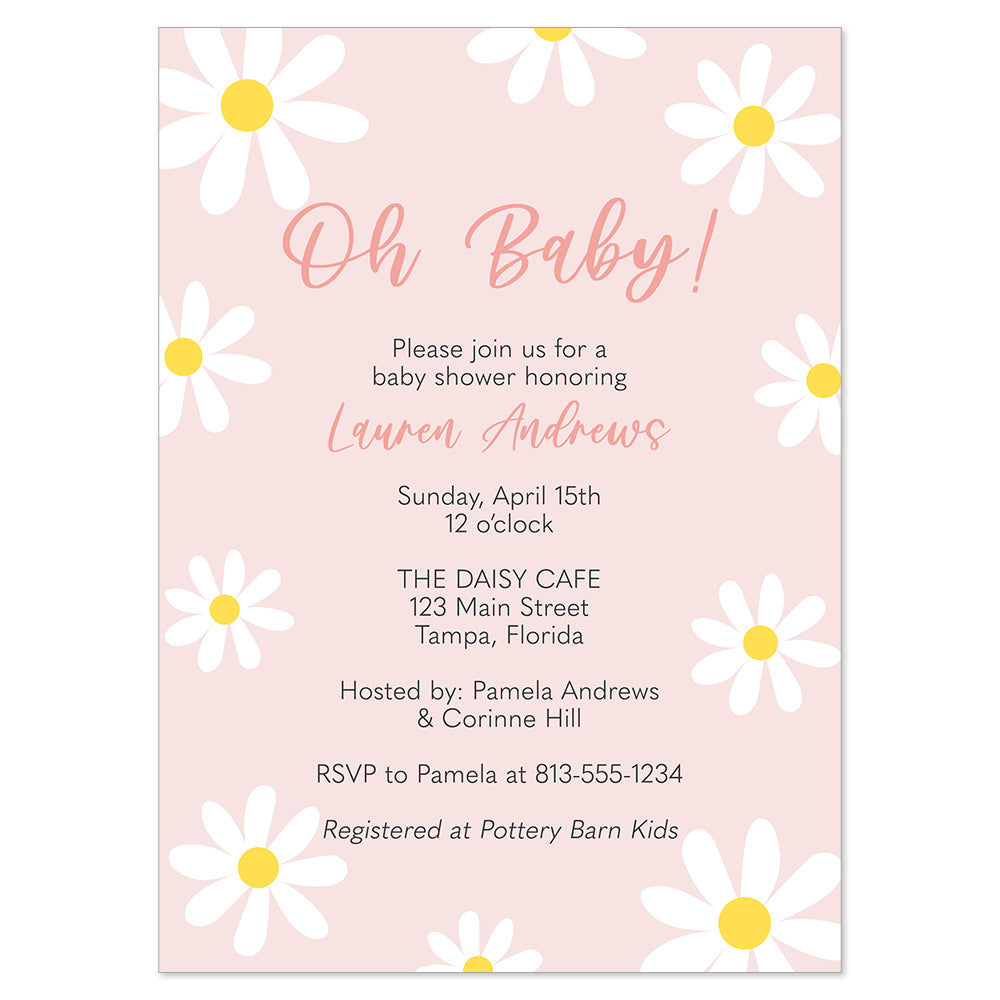 Daisy Baby Shower Invitation