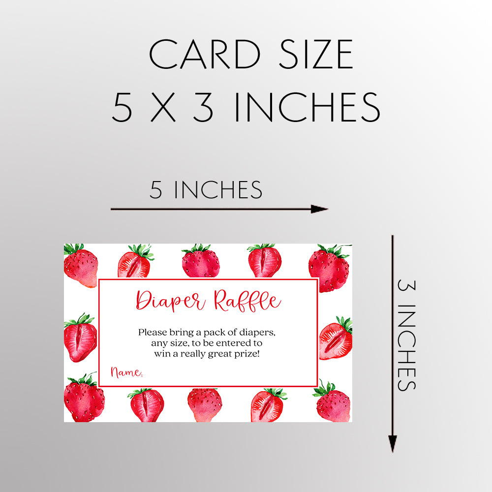 Strawberry Diaper Raffle Ticket