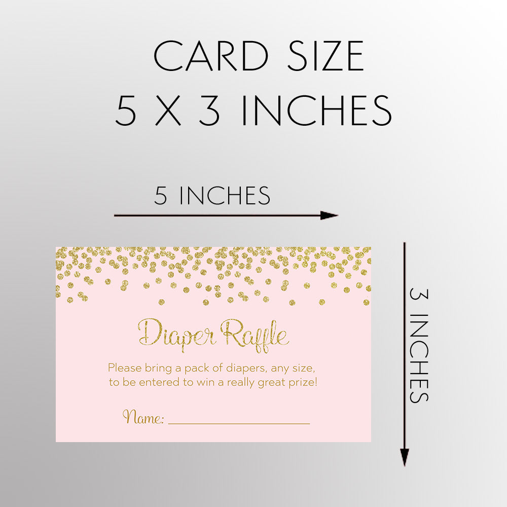 It's a Girl Diaper Raffle Ticket