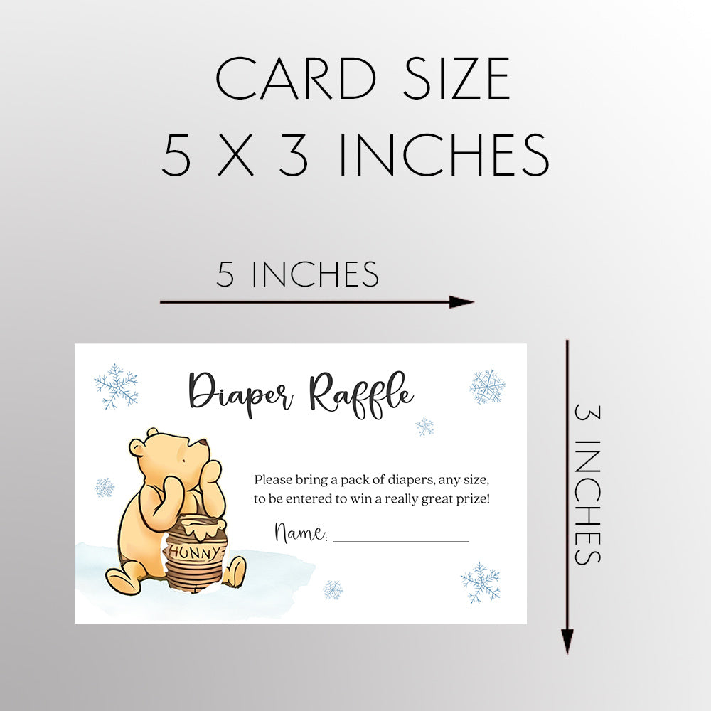 Winnie the Pooh Winter Diaper Raffle Ticket
