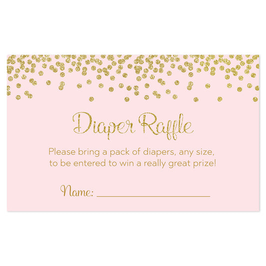 It's a Girl Diaper Raffle Ticket