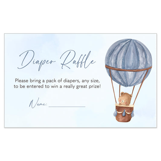 Hot Air Balloon Diaper Raffle Ticket