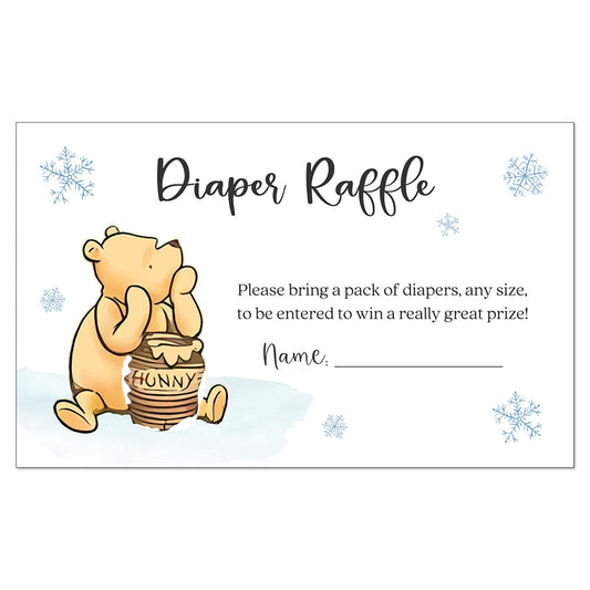 Winnie the Pooh Winter Diaper Raffle Ticket