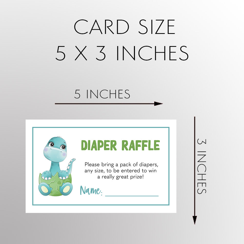 Dino Egg Diaper Raffle Ticket