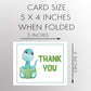 Dinosaur Egg Thank You Card