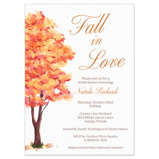 Fall in Love Bridal Shower Invitation