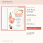 Editorial product graphic showing original Fizzy and Bright invitation, pricing and personalization information
