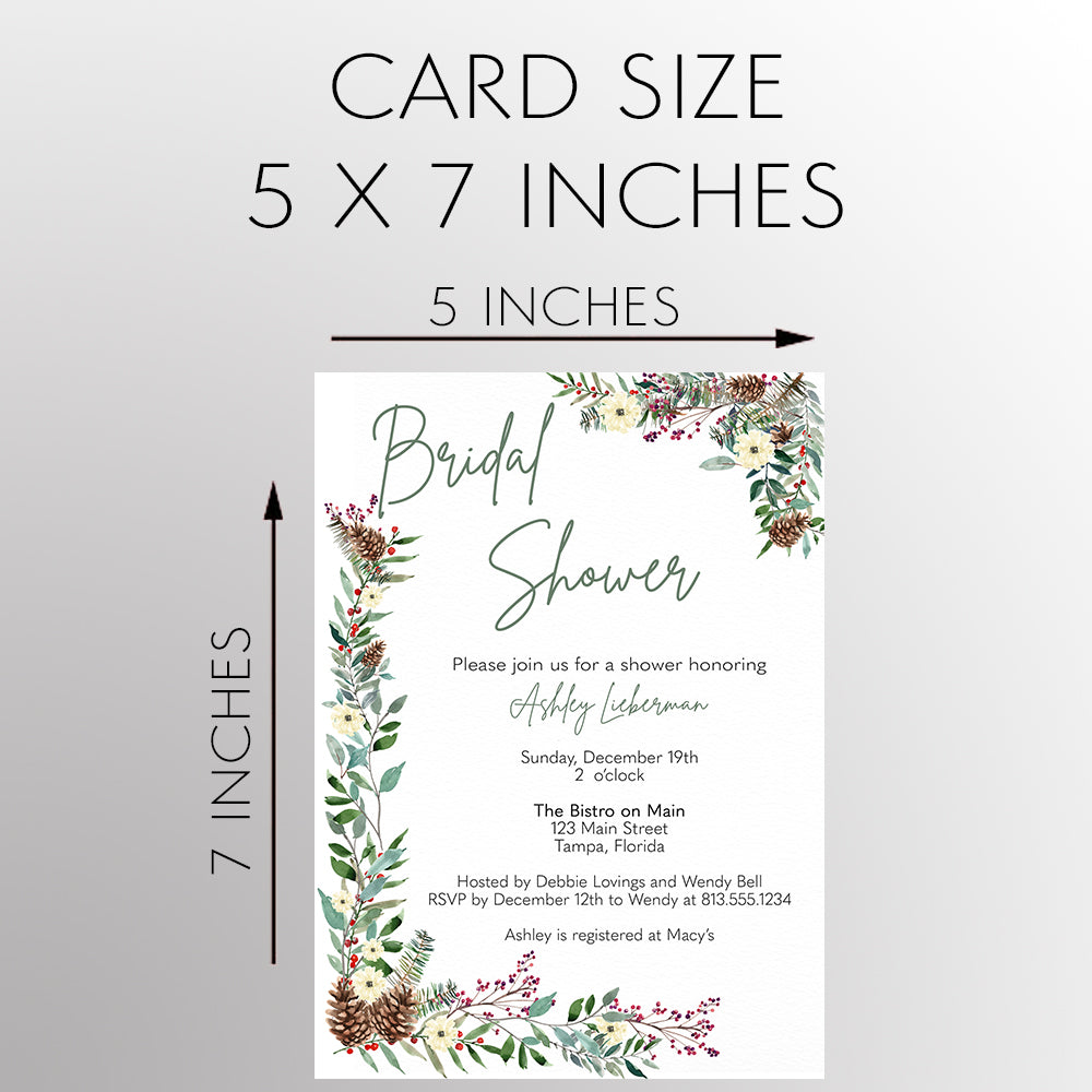 Winter Wonderland Bridal Shower Invitation