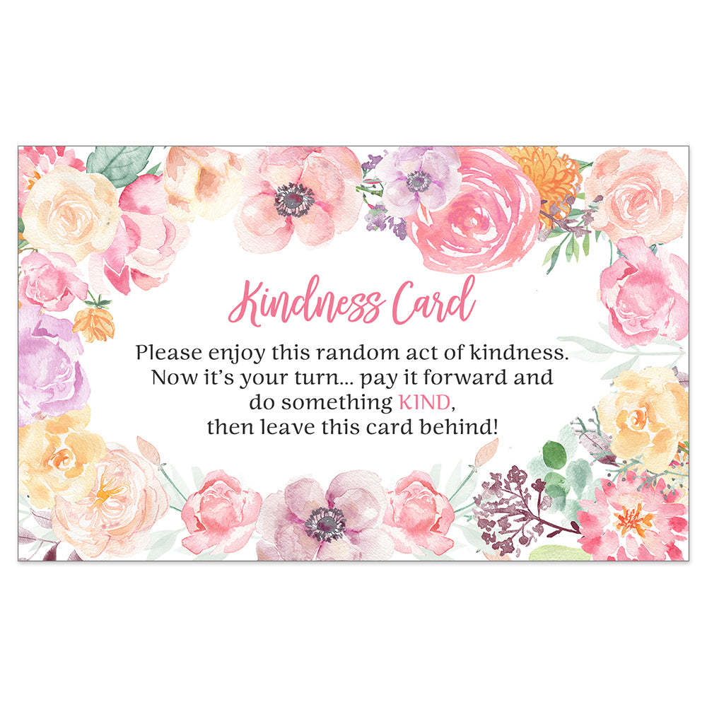 Pink Floral Kindness Cards (25 Count)