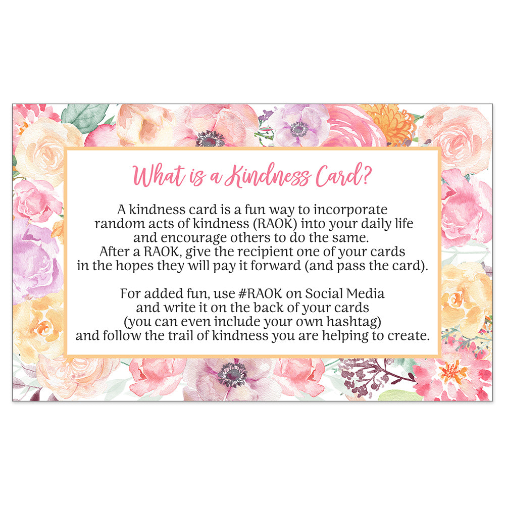 Pink Floral Kindness Cards (25 Count)