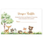 Forest Friends Baby Shower Diaper Raffle Ticket