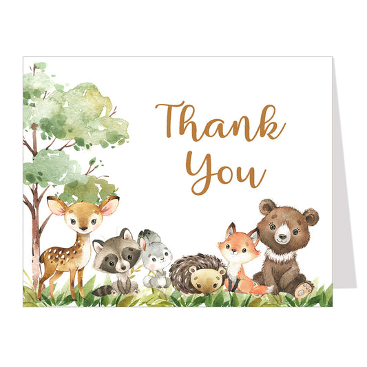 Forest Friends Thank You Card