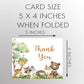 Forest Friends Thank You Card