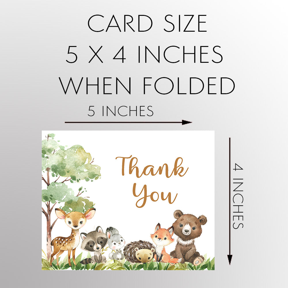 Forest Friends Thank You Card
