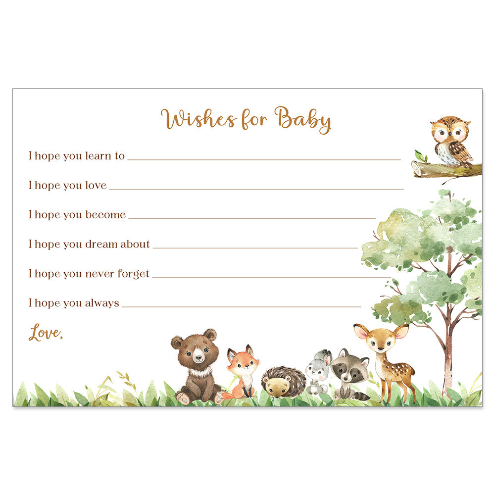 Forest Friends Predictions, Wishes Card