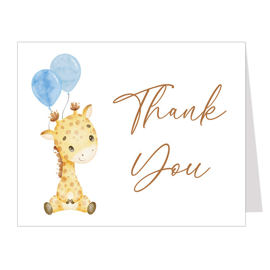 Watercolor Giraffe Thank You Card