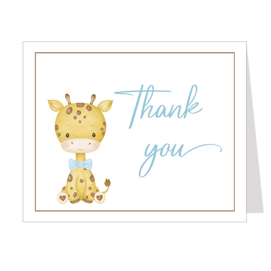 Watercolor Giraffe Thank You Card